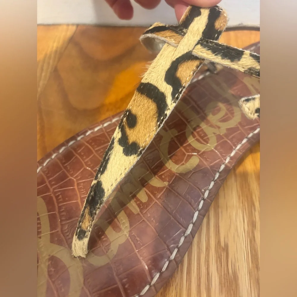 Sam Edelman Leopard Print Sandals - Picture 6 of 11